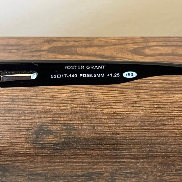 Foster Grant Rocket Black Rectangular Eyeglass Frames Only 53-17-140 mm - Picture 2 of 8